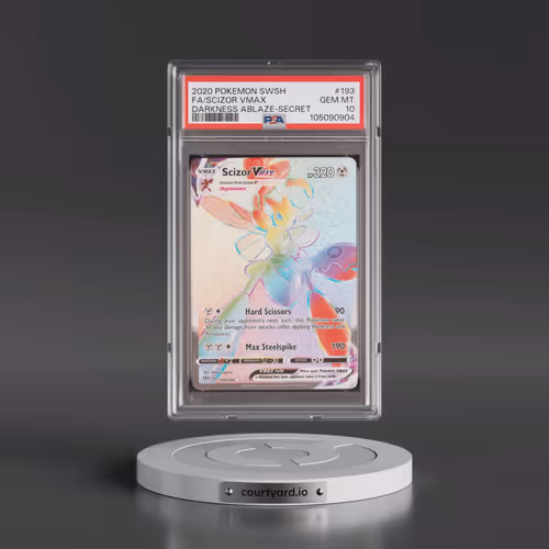 2020 Pokémon Sword & Shield Darkness Ablaze #193 Scizor Vmax - Full Art Secret (PSA 10 GEM MINT)