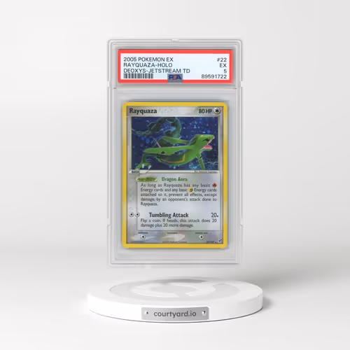 2005 Pokémon EX Deoxys #22 Rayquaza - Holo Jetstream Theme Deck (PSA 5 EX)