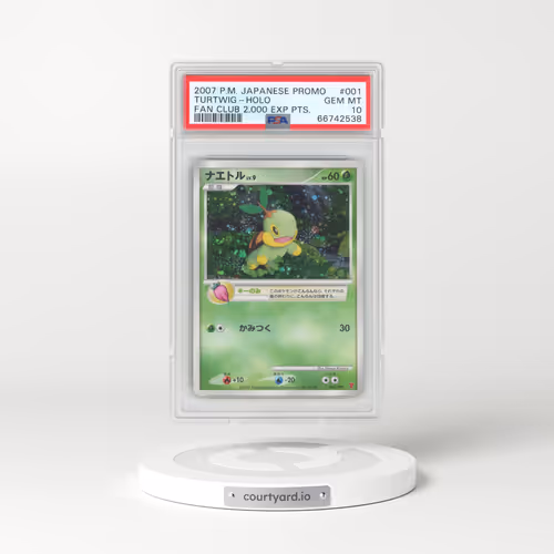 2007 Pokémon Promo #001 Turtwig - Holo Fan Club 2,000 Exp Pts. (PSA 10 GEM MINT)