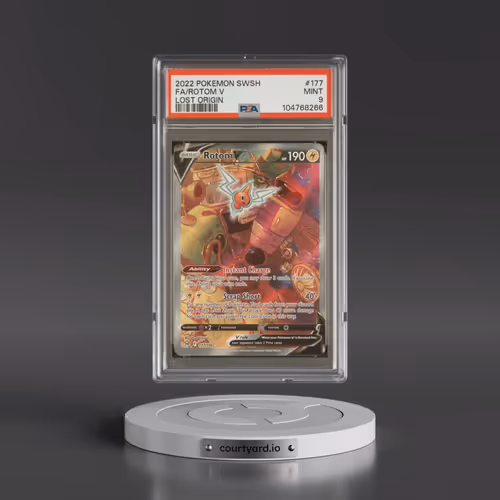 2022 Pokémon Sword & Shield Lost Origin #177 Rotom V - Holo Full Art (PSA 9 MINT)
