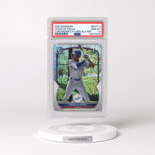 2023 Bowman Chrome Prospects #BCP111 Josue de Paula - Speckle Refractor (PSA 10 GEM MINT)