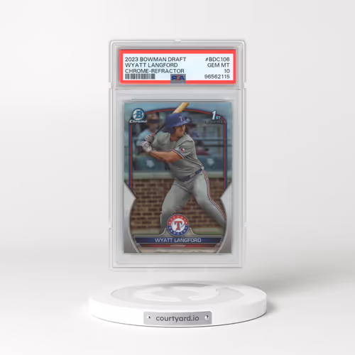 2023 Bowman Draft #BDC106 Wyatt Langford - Chrome-Refractor (PSA 10 GEM MINT)