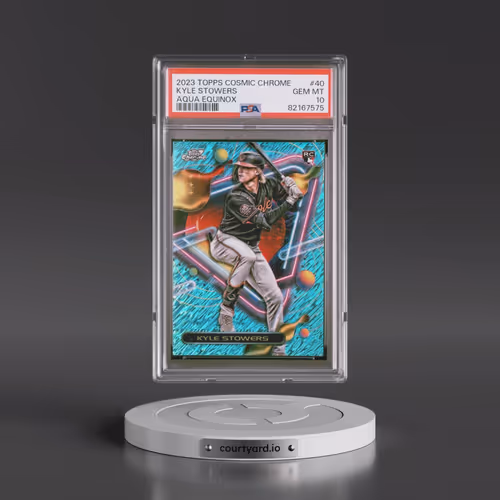2023 Topps Cosmic Chrome #40 Kyle Stowers - Aqua Equinox Refractor (PSA 10 GEM MINT)