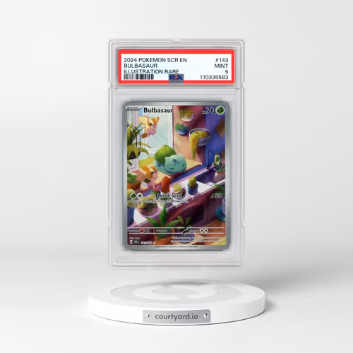 2024 Pokémon Scr EN-Stellar Crown #143 Bulbasaur - Illustration Rare (PSA 9 MINT)