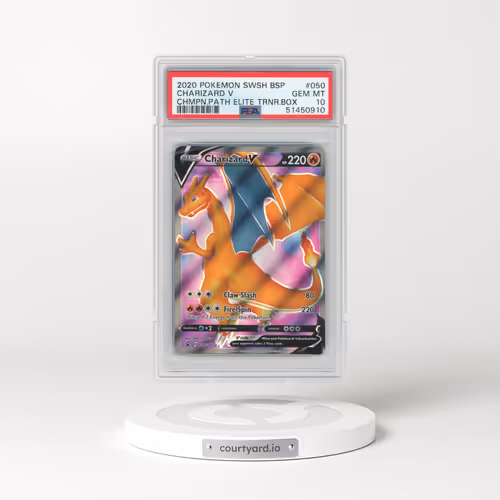 2020 Pokémon Swsh Black Star Promo #050 Charizard V - Holo Champion's Path Elite Trainer Box (PSA 10