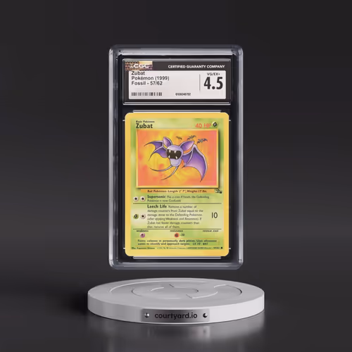 1999 Fossil #57/62 Zubat (CGC 4.5 VG-EX+)