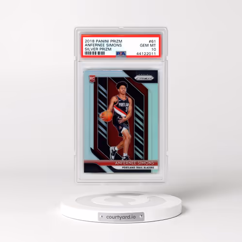 2018 Panini Prizm #61 Anfernee Simons - Silver Prizm (PSA 10 GEM MINT)