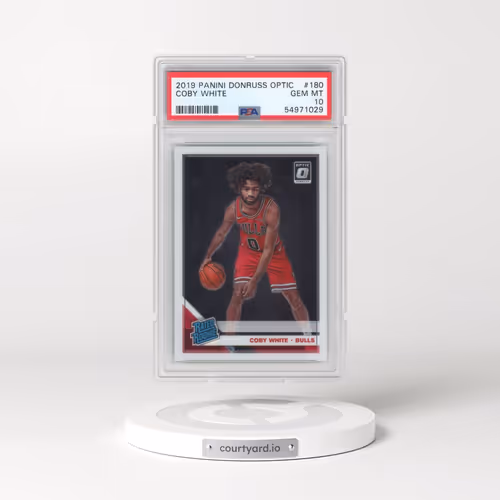 2019 Panini Donruss Optic #180 Coby White (PSA 10 GEM MINT)