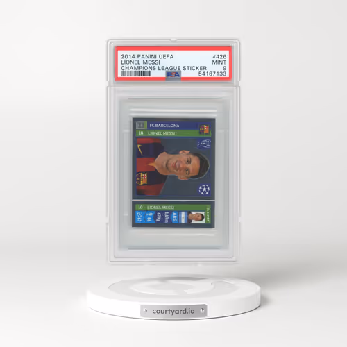 2014 Panini UEFA Champions League Sticker #426 Lionel Messi (PSA 9 MINT)