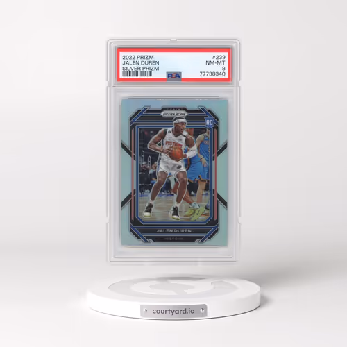 2022 Panini Prizm #239 Jalen Duren - Silver Prizm (PSA 8 NM-MT)