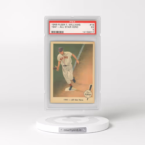 1959 Fleer Ted Williams #18 1941-All Star Hero (PSA 5 EX)