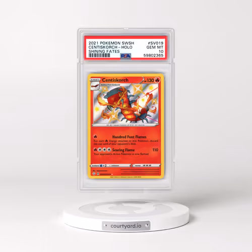 2021 Pokémon Sword & Shield Shining Fates #SV019 Centiskorch - Holo (PSA 10 GEM MINT)
