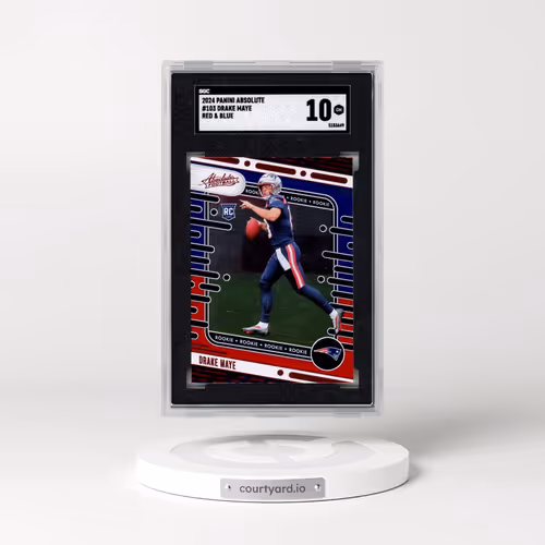 2024 Panini Absolute #103 Drake Maye - Red & Blue (SGC 10 GEM MINT)