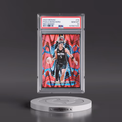 2023 Panini Mosaic #15 Paolo Banchero - Red Seismic (PSA 10 GEM MINT)