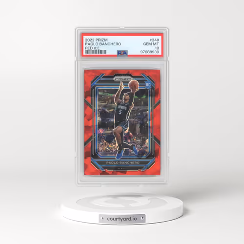2022 Panini Prizm #249 Paolo Banchero - Red Ice (PSA 10 GEM MINT)