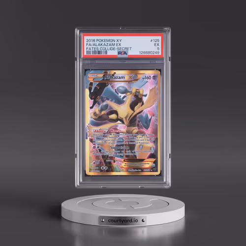 2016 Pokémon XY Fates Collide #125 Alakazam EX - Holo Full Art Secret (PSA 5 EX)