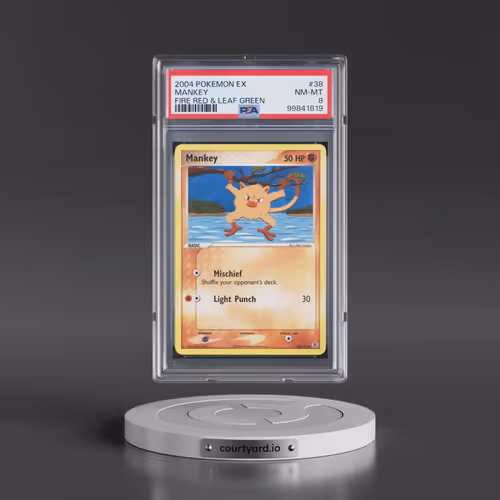 2004 Pokémon EX Fire Red & Leaf Green #38 Mankey (PSA 8 NM-MT)