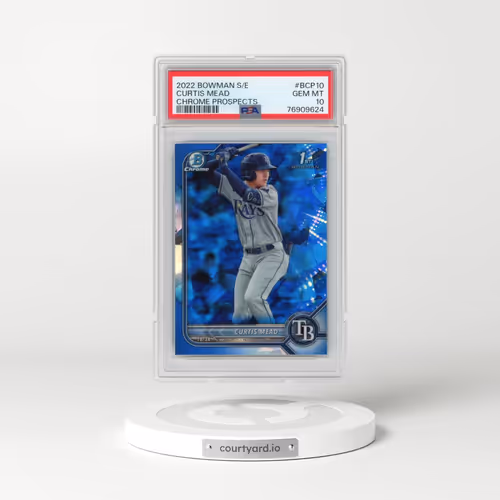 2022 Bowman Sapphire Edition Chrome Prospects #BCP10 Curtis Mead (PSA 10 GEM MINT)