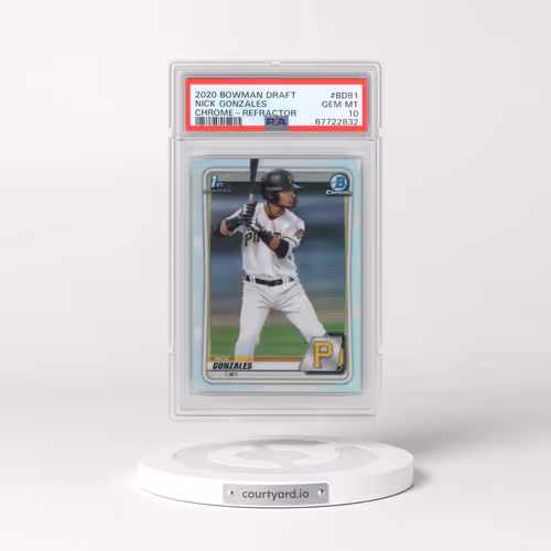 2020 Bowman Draft #BD81 Nick Gonzales - Chrome-Refractor (PSA 10 GEM MINT)