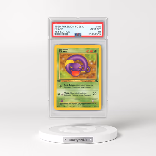 1999 Pokémon Fossil #46 Ekans - 1st Edition (PSA 10 GEM MINT)