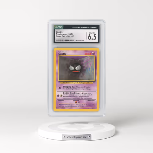 1999 Base Set #50 Gastly (CGC 6.5 EX-NM+)