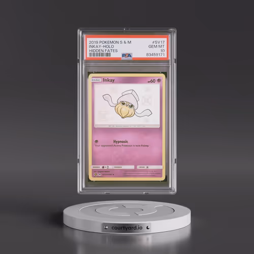 2019 Pokémon Sun & Moon Hidden Fates #SV17 Inkay - Holo (PSA 10 GEM MINT)