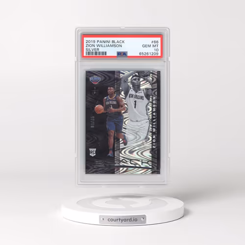 2019 Panini Black #66 Zion Williamson - Silver (PSA 10 GEM MINT)