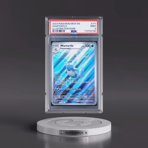 2023 Pokémon Mew EN-151 #171 Wartortle - Illustration Rare (PSA 9 MINT)