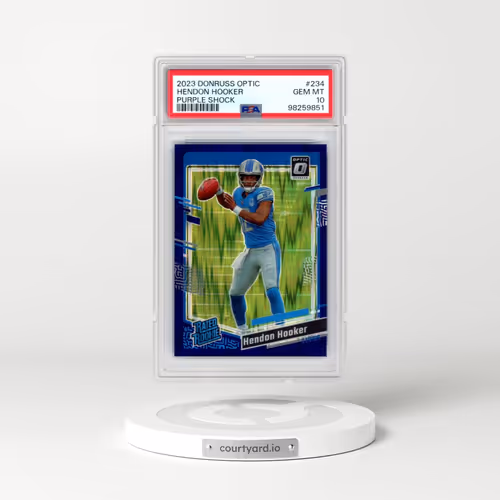 2023 Panini Donruss Optic #234 Hendon Hooker - Purple Shock (PSA 10 GEM MINT)