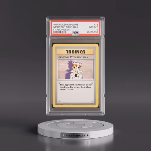 1999 Pokémon Game #73 Impostor Professor Oak - Shadowless (PSA 8 NM-MT)