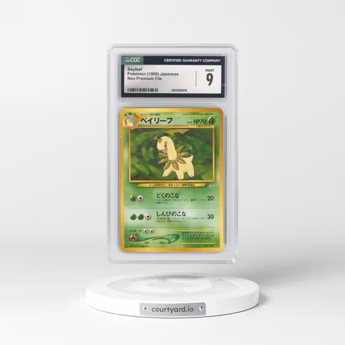 1999 Neo Premium File #153 Bayleef - No Rarity (CGC 9 MINT)