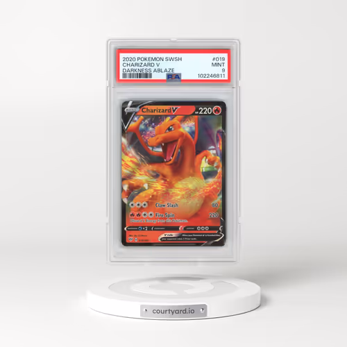 2020 Pokémon Sword & Shield Darkness Ablaze #019 Charizard V - Holo (PSA 9 MINT)