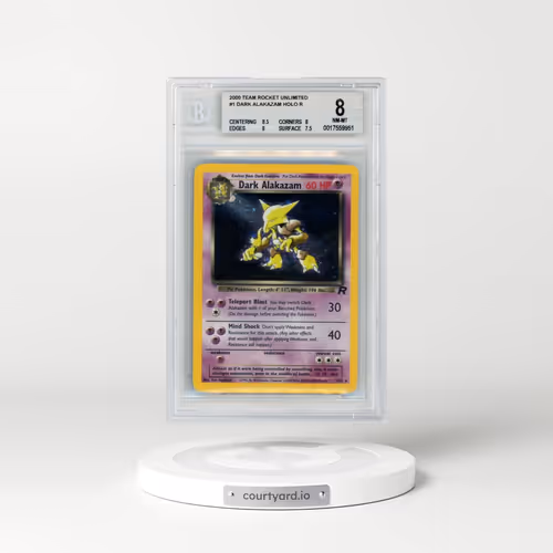 1999 Team Rocket #1 Dark Alakazam - Holo (BGS 8 NM-MT)