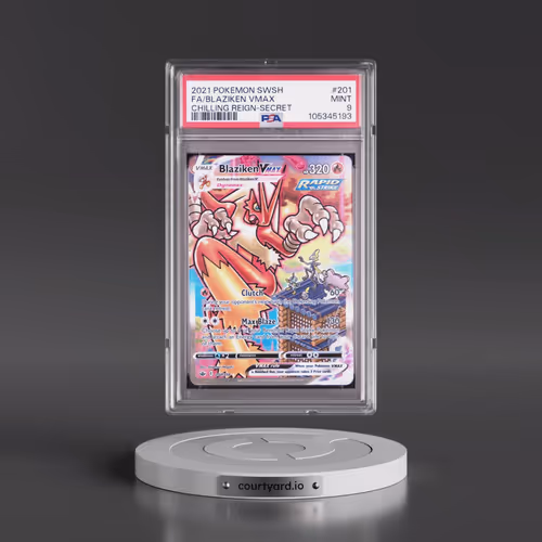 2021 Pokémon Sword & Shield Chilling Reign #201 Blaziken Vmax - Full Art Secret (PSA 9 MINT)