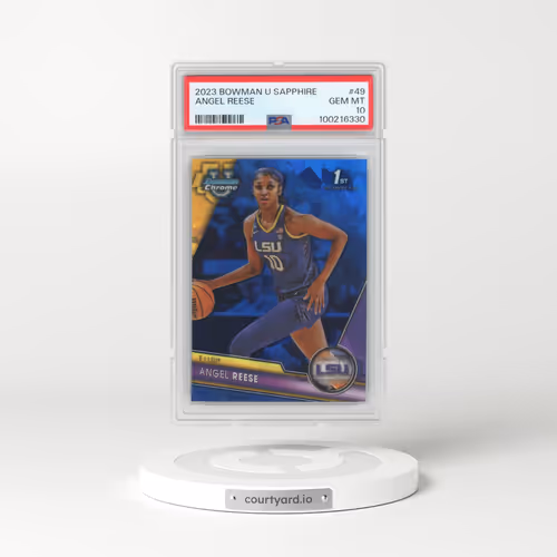 2023 Bowman University Chrome Sapphire #49 Angel Reese (PSA 10 GEM MINT)