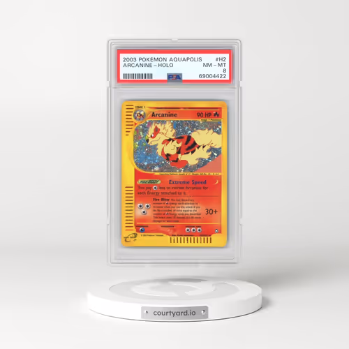 2003 Pokémon Aquapolis #H2 Arcanine - Holo (PSA 8 NM-MT)