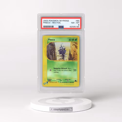 2003 Pokémon Skyridge #85 Pineco - Reverse Foil (PSA 8 NM-MT)