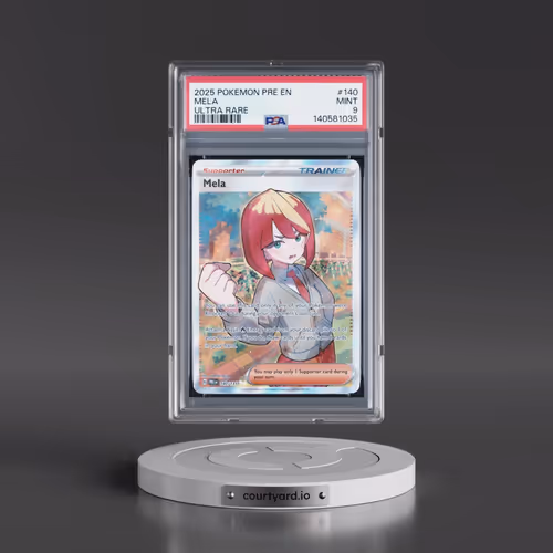 2025 Pokémon Pre EN-Prismatic Evolutions #140 Mela - Ultra Rare (PSA 9 MINT)