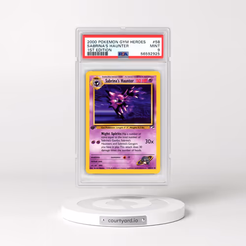 2000 Pokémon Gym Heroes #58 Sabrina's Haunter - 1st Edition (PSA 9 MINT)