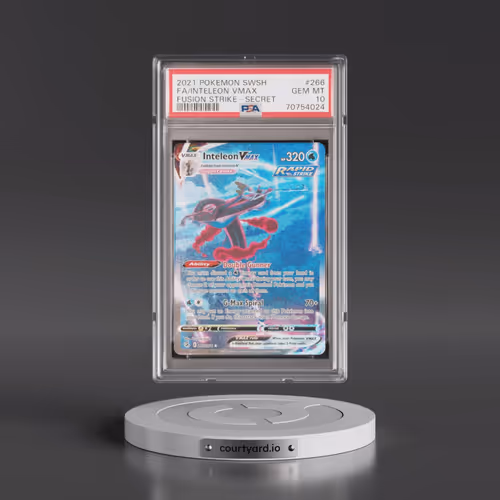 2021 Pokémon Sword & Shield Fusion Strike #266 Inteleon Vmax - Full Art Secret (PSA 10 GEM MINT)