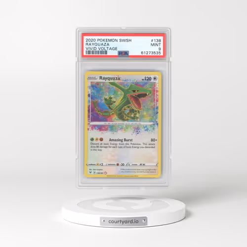 2020 Vivid Voltage #138 Rayquaza - Amazing Rare (PSA 9 MINT)
