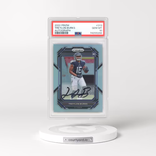 2022 Panini Prizm #313 Treylon Burks - Autograph (PSA 10 GEM MINT)