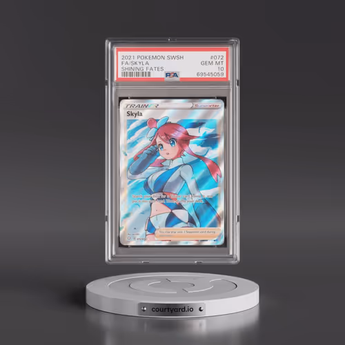 2021 Pokémon Sword & Shield Shining Fates #072 Skyla - Full Art (PSA 10 GEM MINT)