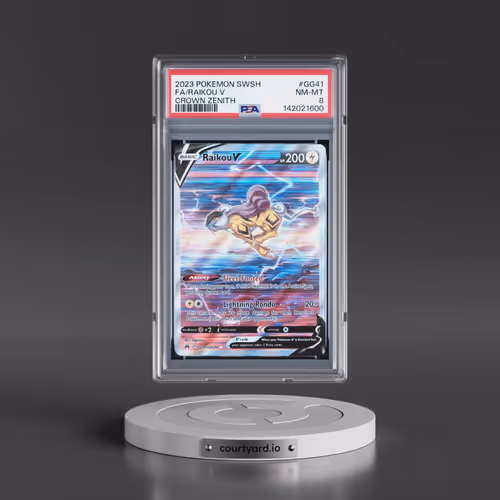 2023 Pokémon Sword and Shield Crown Zenith #GG41 Raikou V - Holo Full Art (PSA 8 NM-MT)