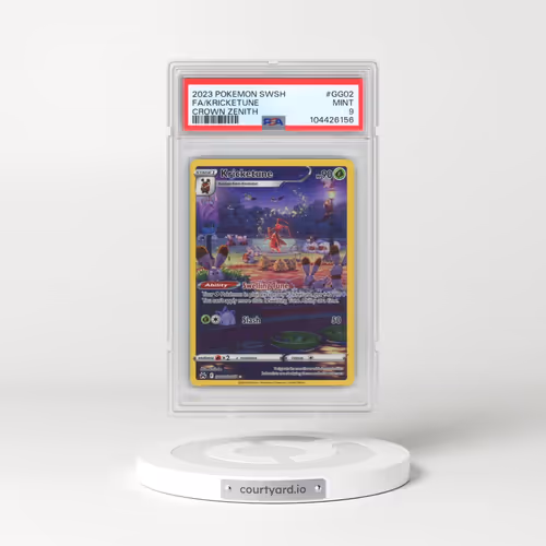 2023 Pokémon Sword and Shield Crown Zenith #GG02 Kricketune - Full Art (PSA 9 MINT)