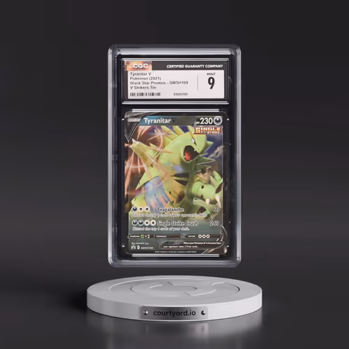 2017 Black Star Promos - Sword & Shield #SWSH109 Tyranitar V - Holo V Strikers Tin (CGC 9 MINT)