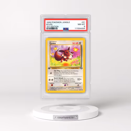 1999 Pokémon Jungle #51 Eevee - 1st Edition (PSA 8 NM-MT)