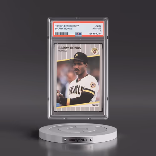 1989 Fleer Glossy #202 Barry Bonds (PSA 8 NM-MT)