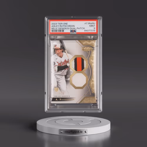 2023 Topps Tier One Relics Design B #T1RARU Adley Rutschman - Dual Patch (PSA 9 MINT)