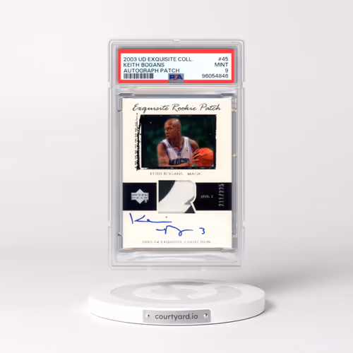 2003 UD Exquisite Collection #45 Keith Bogans - Autograph Patch (PSA 9 MINT)